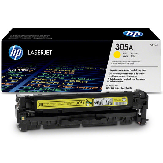 Genuine HP 305A Yellow LaserJet Toner Cartridge (CE412A) image 2