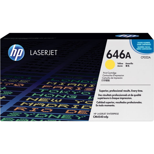 Genuine HP 646A Yellow LaserJet Toner Cartridge (CF032A) image 1