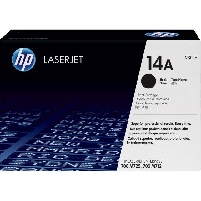 Genuine HP 14A Black LaserJet Toner Cartridge (CF214A) image 1
