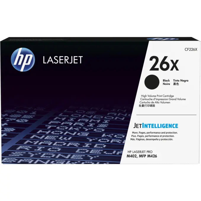 Genuine HP 26X High Yield Black LaserJet Toner Cartridge (CF226X) image 1