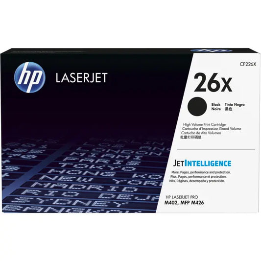 Genuine HP 26X High Yield Black LaserJet Toner Cartridge (CF226X) image 1
