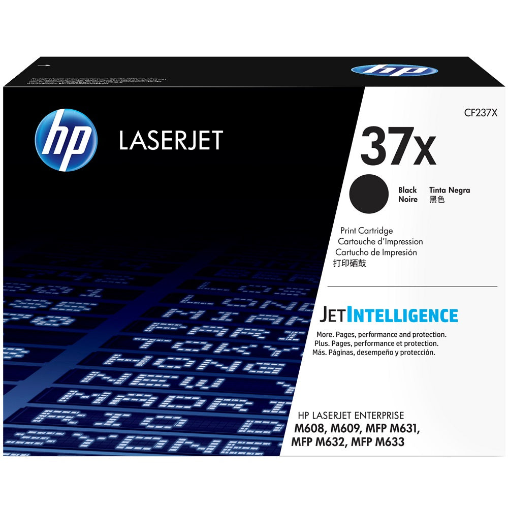 Genuine HP 37X High Yield Black LaserJet Toner Cartridge (CF237X) image 1