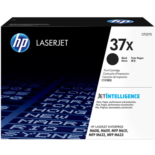 Genuine HP 37X High Yield Black LaserJet Toner Cartridge (CF237X) image 1