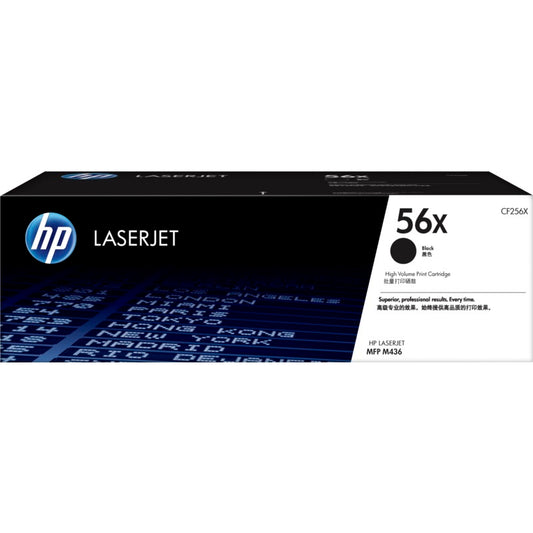 HP 56X High Yield Black LaserJet Toner Cartridge (CF256X) image 1