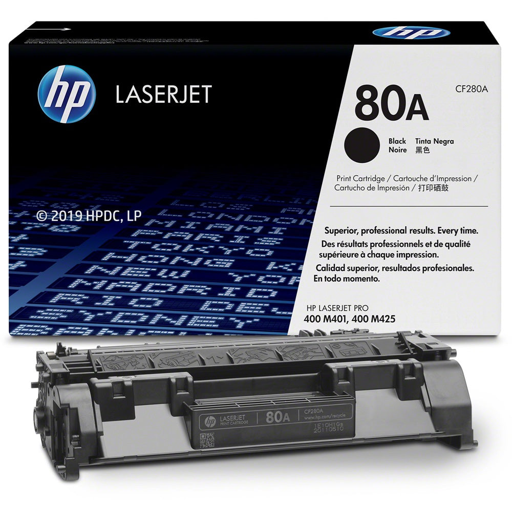 Genuine HP 80A Black LaserJet Toner Cartridge (CF280A) image 2
