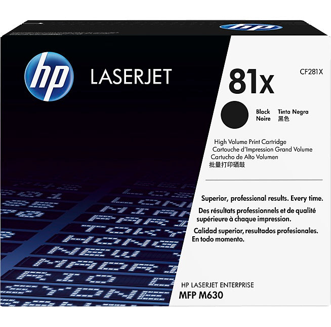 Genuine HP 81X High Yield Black LaserJet Toner Cartridge (CF281X) image 1