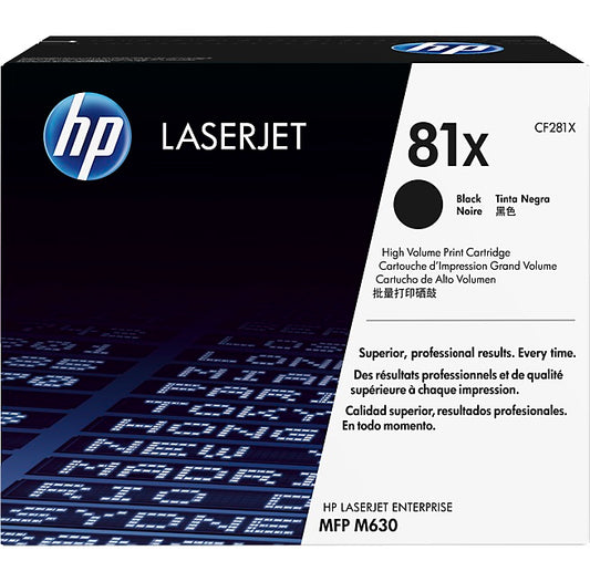 Genuine HP 81X High Yield Black LaserJet Toner Cartridge (CF281X) image 1