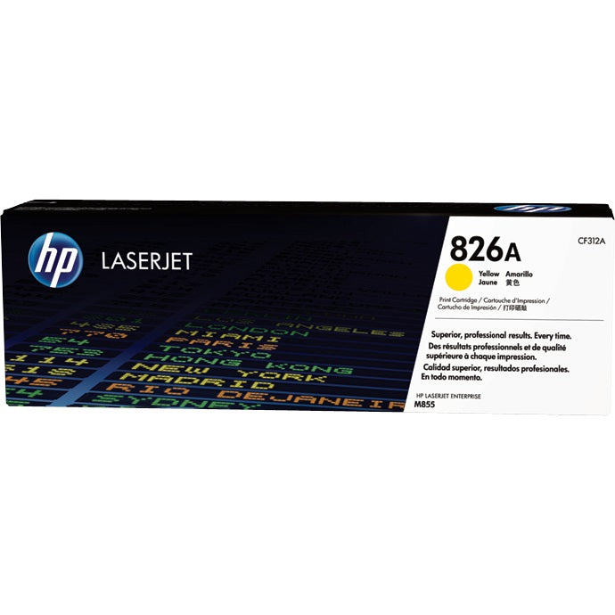 Genuine HP 826A Yellow LaserJet Toner Cartridge (CF312A) image 1