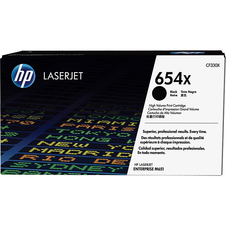 Genuine HP 654X High Yield Black LaserJet Toner Cartridge (CF330X) image 1