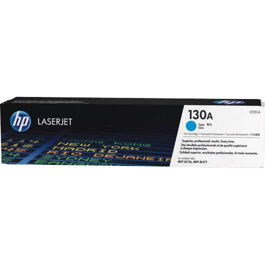 HP 130A Cyan LaserJet Toner Cartridge (CF351A) image 1