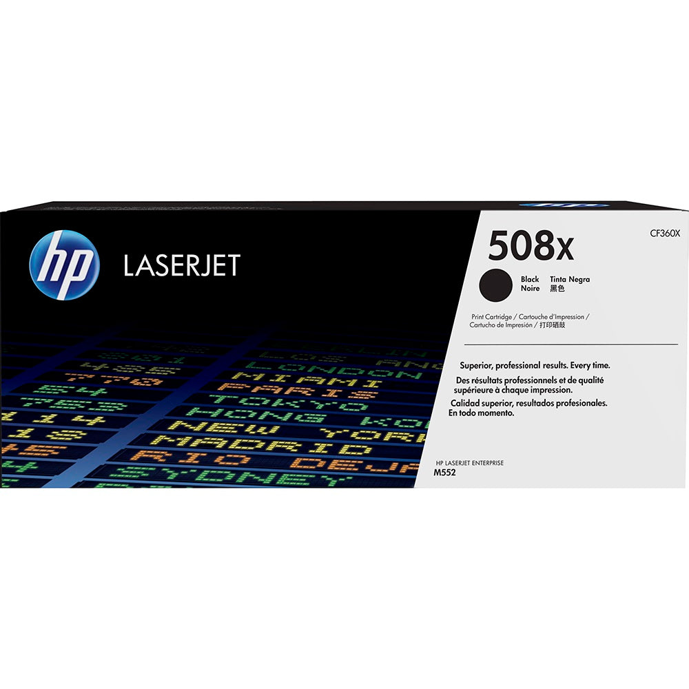 Genuine HP 508X High Yield Black LaserJet Toner Cartridge (CF360X) image 1