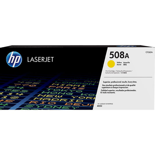 Genuine HP 508A Yellow LaserJet Toner Cartridge (CF362A) image 1