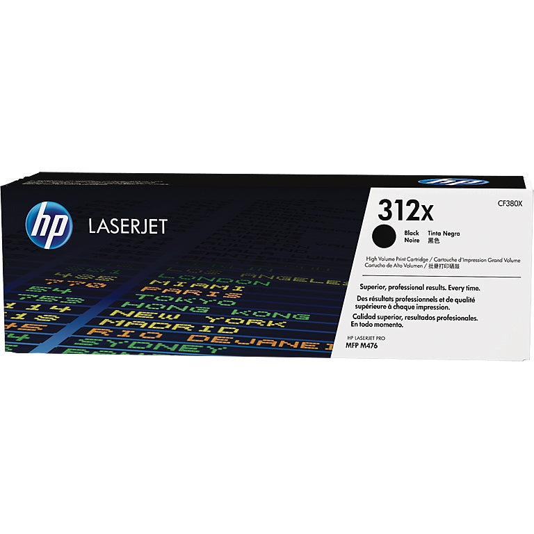 Genuine HP 312X High Yield Black LaserJet Toner Cartridge (CF380X) image 1