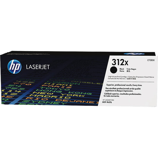 Genuine HP 312X High Yield Black LaserJet Toner Cartridge (CF380X) image 1