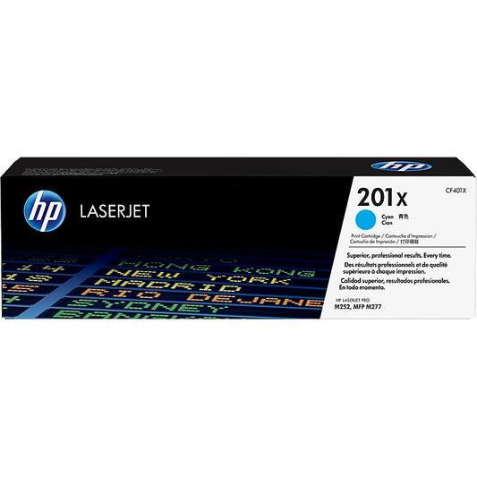 Genuine HP 201X High Yield Cyan LaserJet Toner Cartridge (CF401X) image 1
