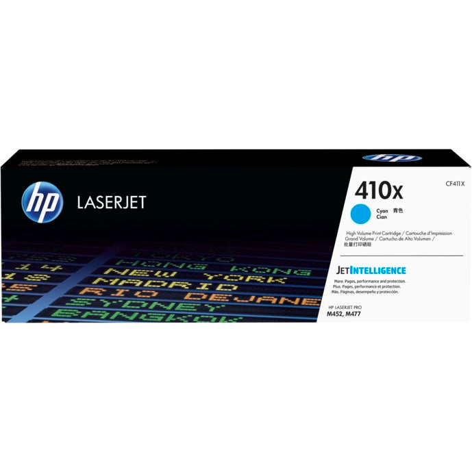Genuine HP 410X High Yield Cyan LaserJet Toner Cartridge (CF411X) image 1