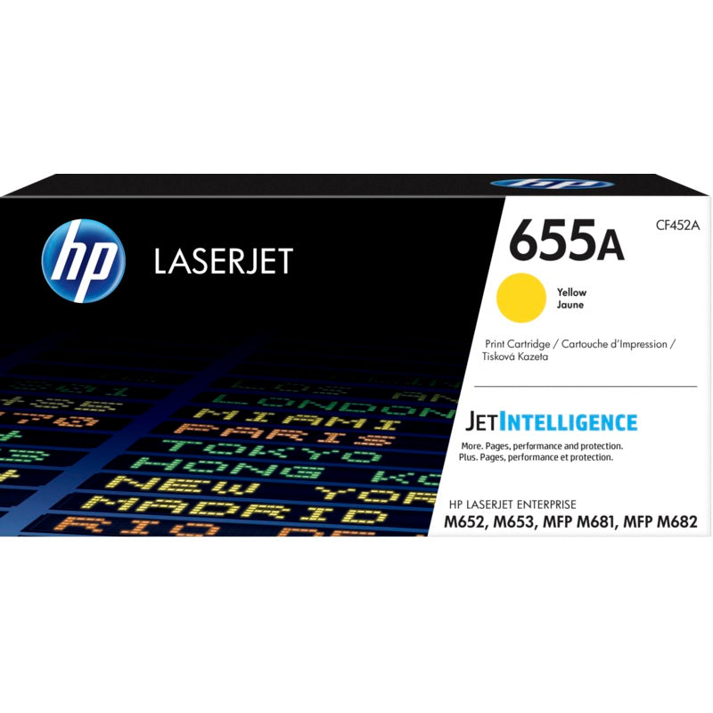 Genuine HP 655A Yellow LaserJet Toner Cartridge (CF452A) image 1