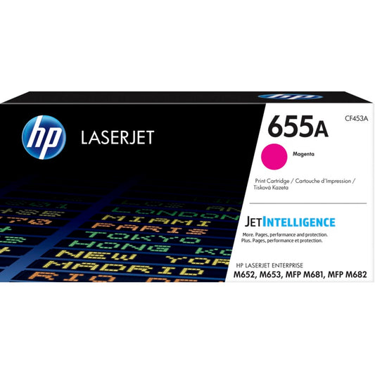 Genuine HP 655A Magenta LaserJet Toner Cartridge (CF453A) image 1