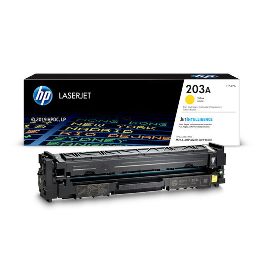HP 203A Yellow LaserJet Toner Cartridge (CF542A) image 2
