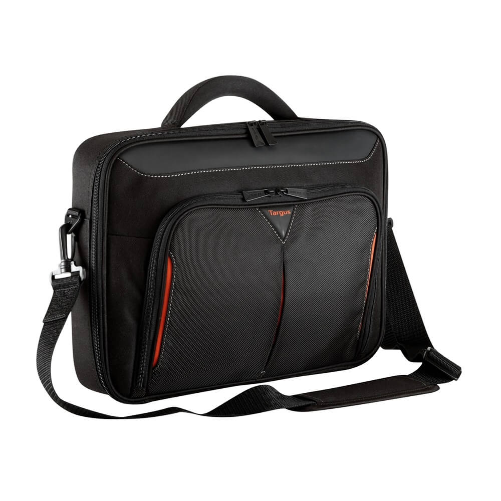 Targus Classic+ 15-15.6″ Clamshell Laptop Bag – Black/Red (CN415EU) — front view