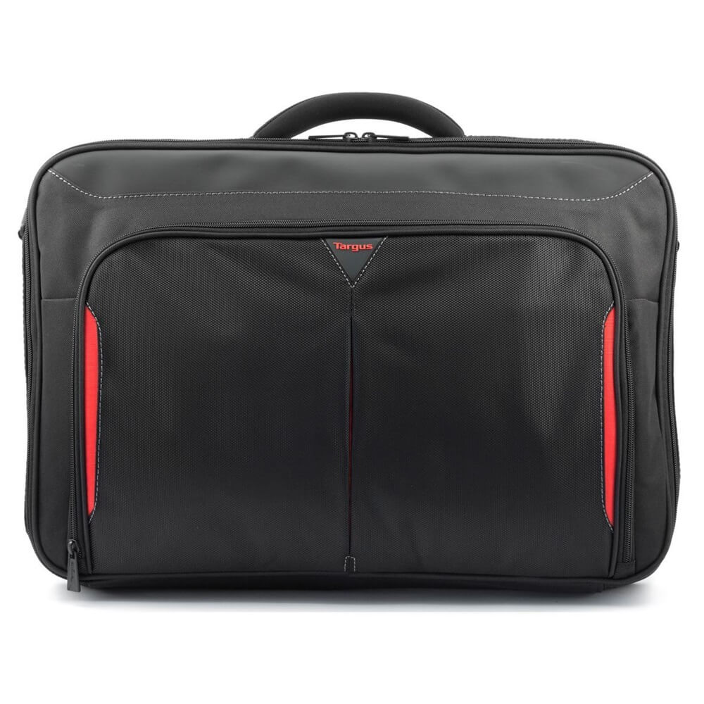 Targus Classic+ 17-18″ Clamshell Laptop Bag – Black/Red (CN418EU) image 1