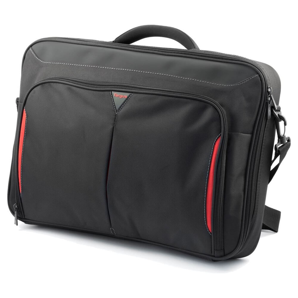 Targus Classic+ 17-18″ Clamshell Laptop Bag – Black/Red (CN418EU) image 2