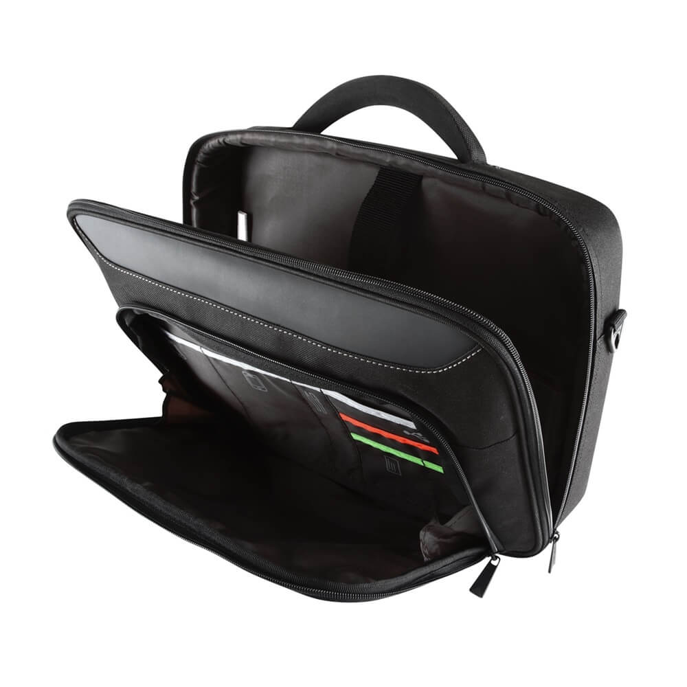 Targus Classic+ 17-18″ Clamshell Laptop Bag – Black/Red (CN418EU) image 3
