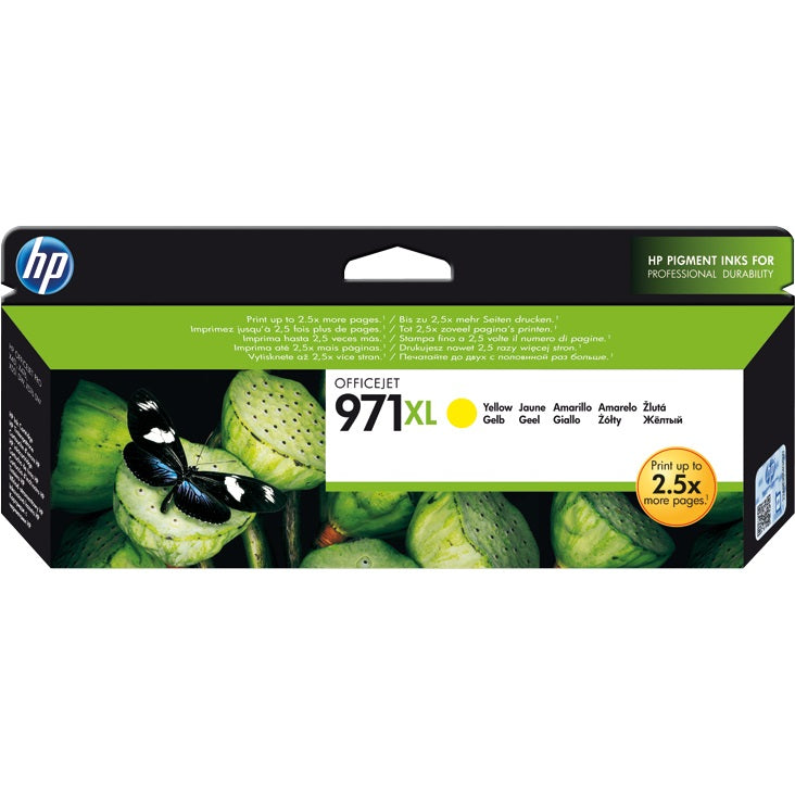 HP 971XL High Yield Yellow Ink Cartridge (CN628AE) image 1