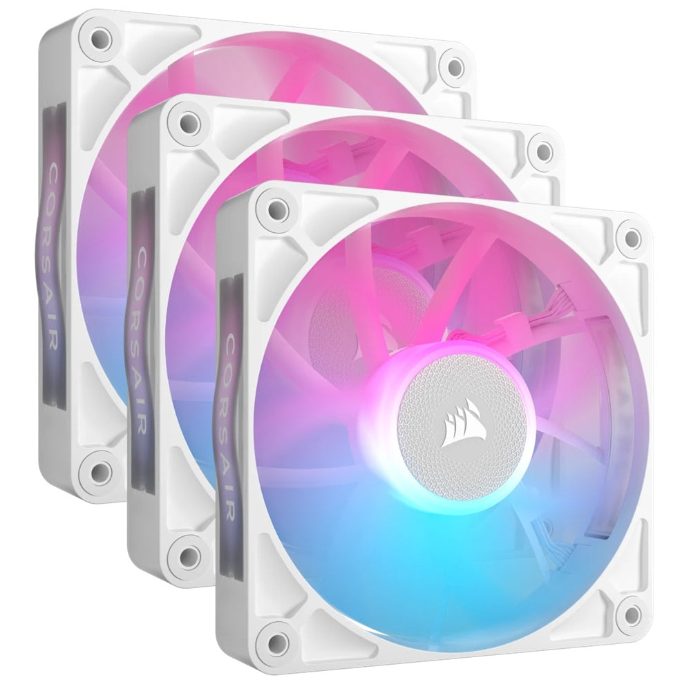 Corsair iCUE LINK RX120 RGB 120mm PWM Fan Triple Starter Kit – White (CO-9051022-WW) image 1