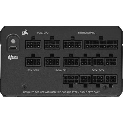 Corsair HX1200i 1200W Fully Modular Ultra-Low Noise 80+ Platinum ATX Power Supply (CP-9020281-WW) — rear view