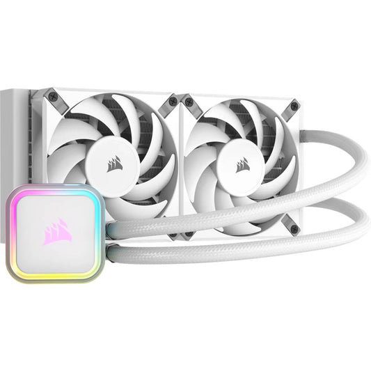 Corsair iCUE H100i RGB ELITE Liquid CPU Cooler – White (CW-9060078-WW) image 1