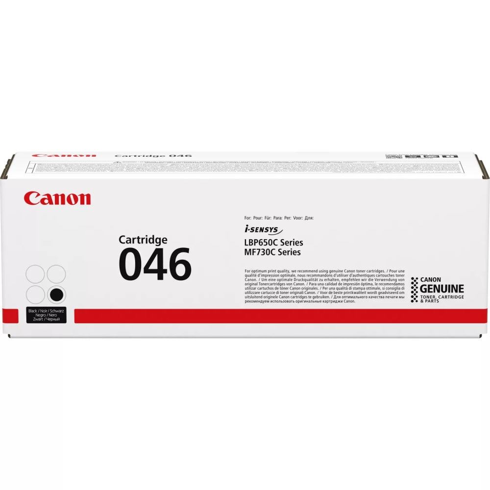 Genuine Canon 046 Black Toner Cartridge (1250C002AA) image 1