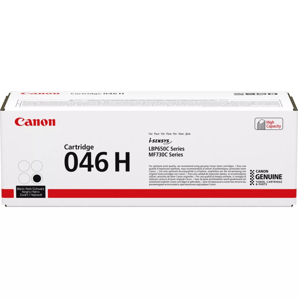 Genuine Canon 046H High Yield Black Toner Cartridge (1254C002AA) image 1
