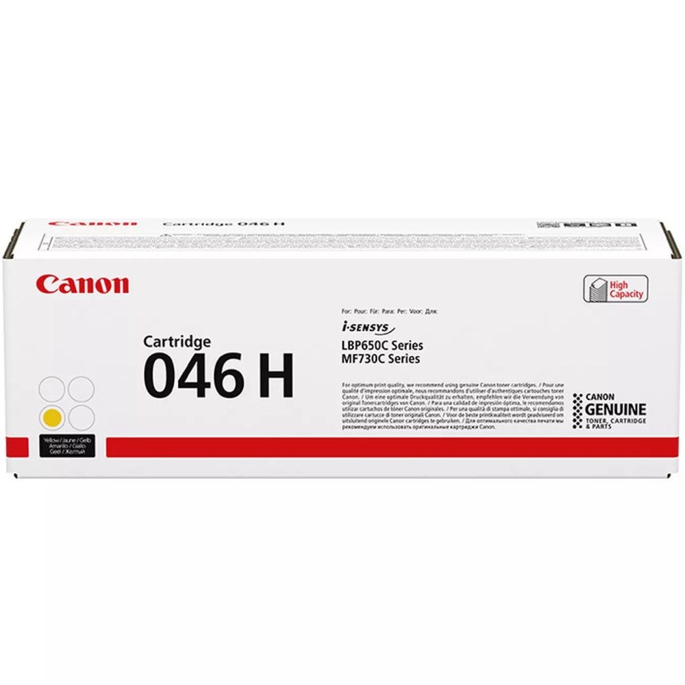 Genuine Canon 046H High Yield Yellow Toner Cartridge (1251C002AA) image 1