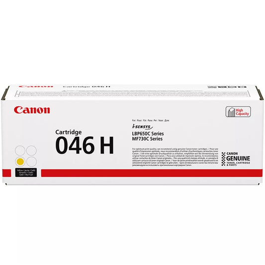 Genuine Canon 046H High Yield Yellow Toner Cartridge (1251C002AA) image 1