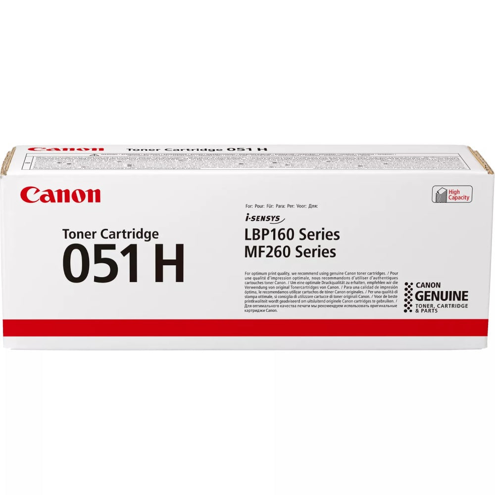 Canon 051H High Yield Black Laser Toner Cartridge (2169C002AA) image 1