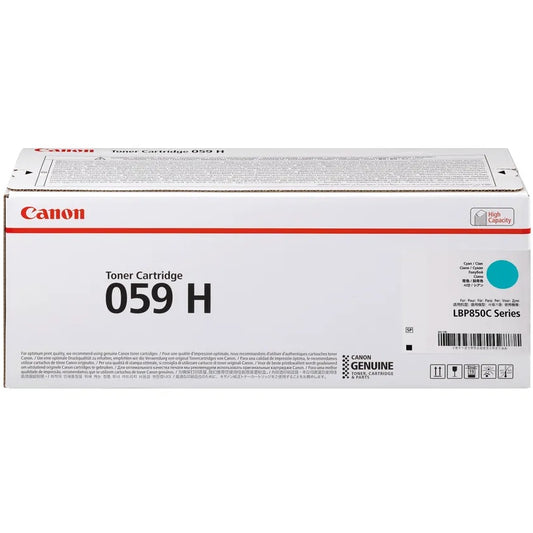 Genuine Canon 059H High Yield Cyan Toner Cartridge (3626C001AA) image 1