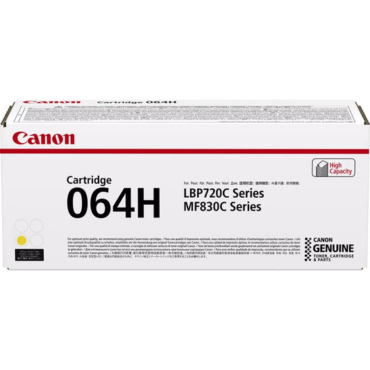 Canon 064H High Capacity Yellow Toner Cartridge (4932C001AA) image 1