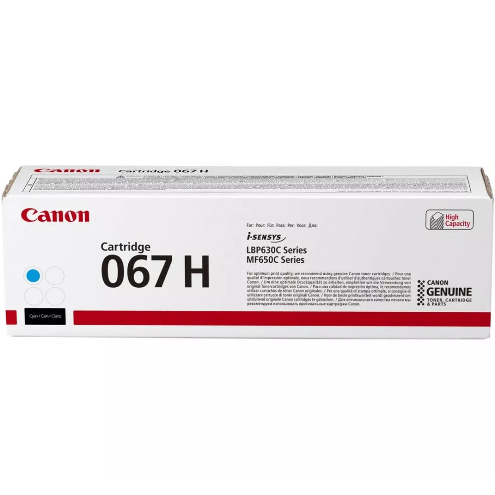 Genuine Canon 067H High Yield Cyan Toner Cartridge (5105C002AA) image 1