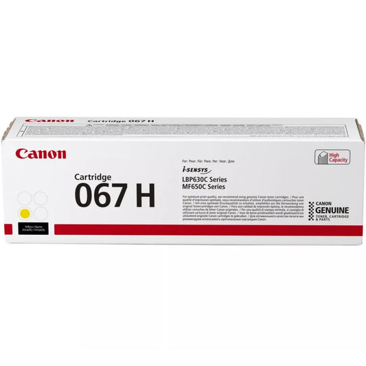 Genuine Canon 067H High Yield Yellow Toner Cartridge (5103C002AA) image 1