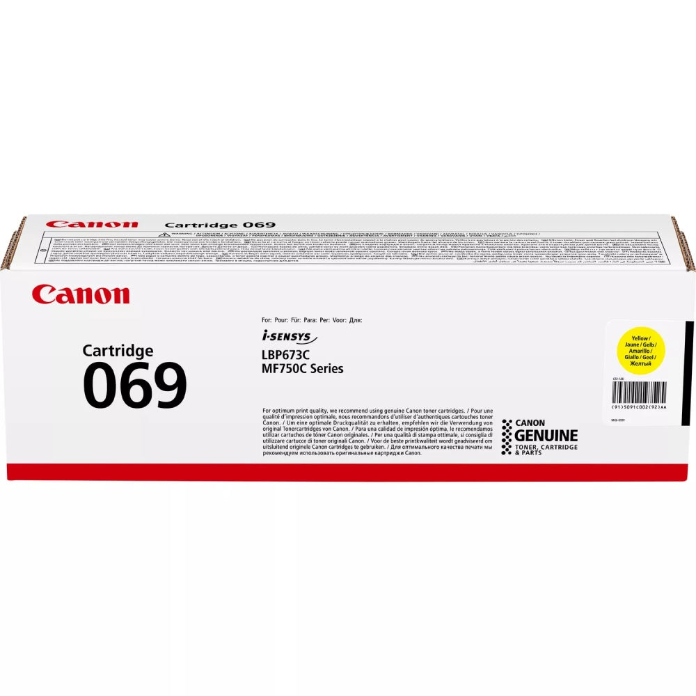 Genuine Canon 069 Yellow Toner Cartridge (5091C002AA) image 1
