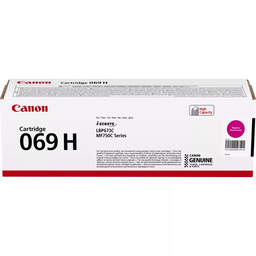 Genuine Canon 069H High Yield Magenta Toner Cartridge (5096C002AA) image 1