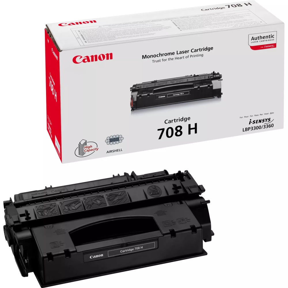 Genuine Canon 708H High Yield Black Laser Toner Cartridge (0917B002AA) image 1