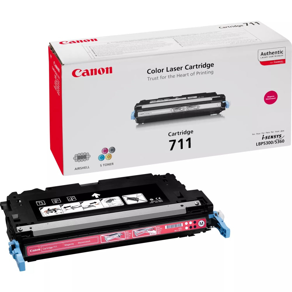 Genuine Canon 711 Magenta Laser Toner Cartridge (1658B002BA) image 1