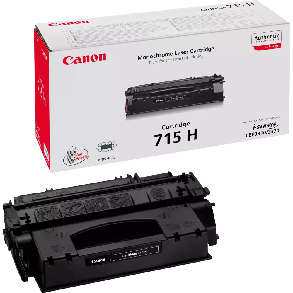 Genuine Canon 715H High Yield Black Laser Toner Cartridge (1976B002AA) image 1