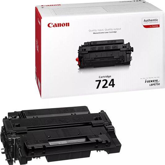 Genuine Canon 724 Black Laser Toner Cartridge (3481B002AA) image 1