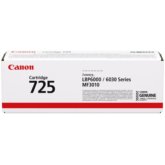 Canon 725 Black Laser Toner Cartridge (3484B002AA) image 1