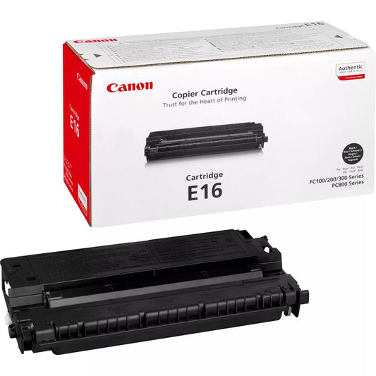 Genuine Canon E16 Black Toner Cartridge (1492A003BA) image 1