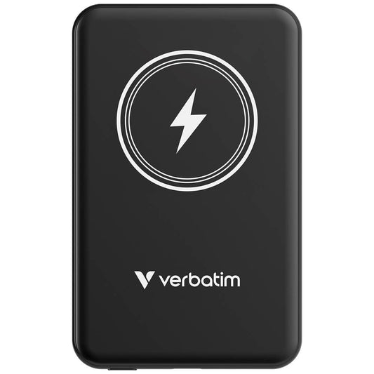 Verbatim Charge ‘n’ Go 10000mAh Magnetic Wireless Charging Powerbank – Black (32245) image 1