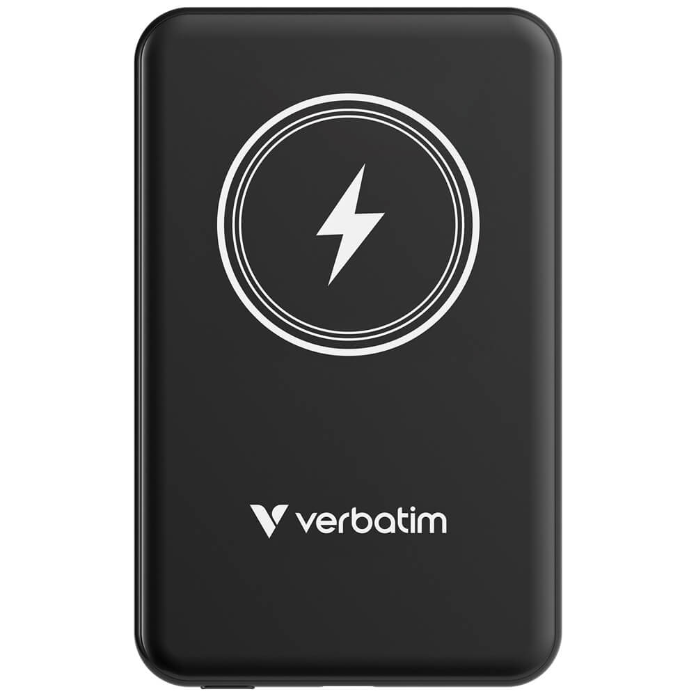 Verbatim Charge ‘n’ Go 5000mAh Magnetic Wireless Charging Powerbank – Black (32240)